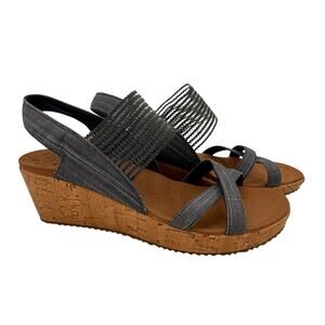 Skechers Beverlee High Tea Women's Wedge Sandals Size 9.5